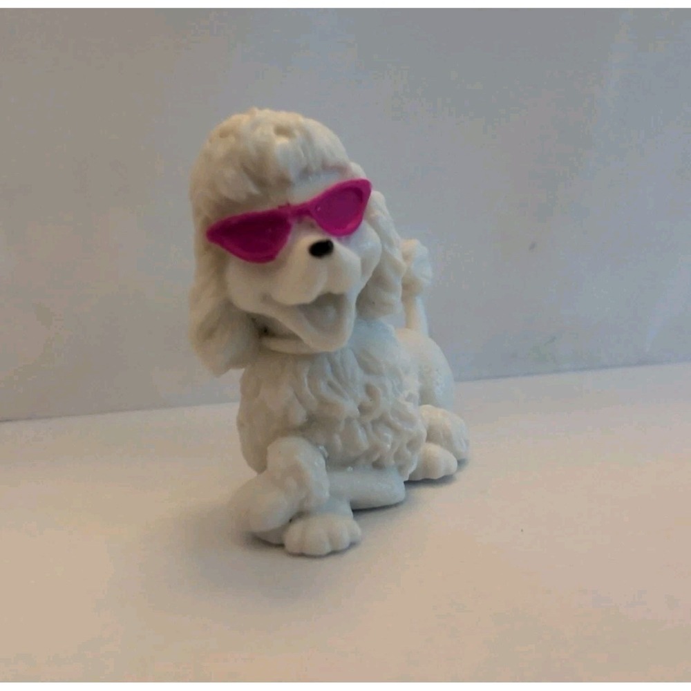 Barbie White Poodle Pet Glam 2009 Mattel Pink Sunglasses Dog Accessory Toy